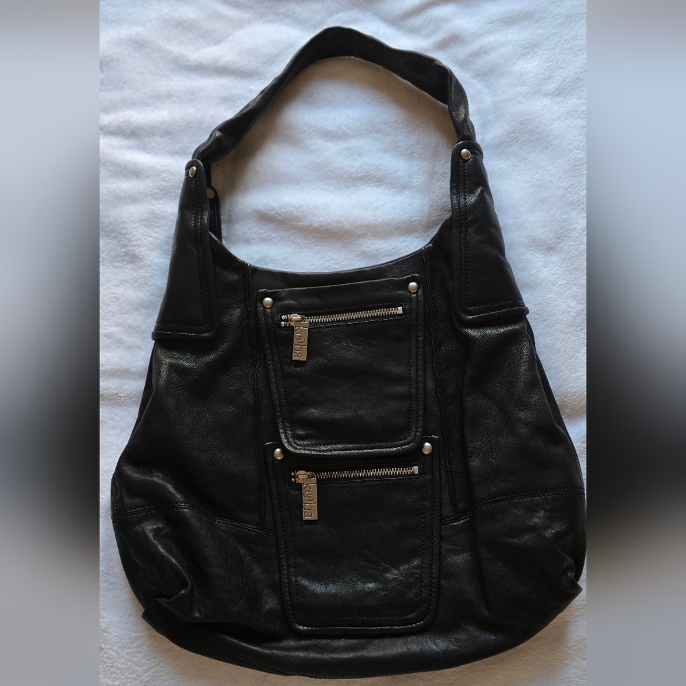 Kooba Black Leather Hobo Bag